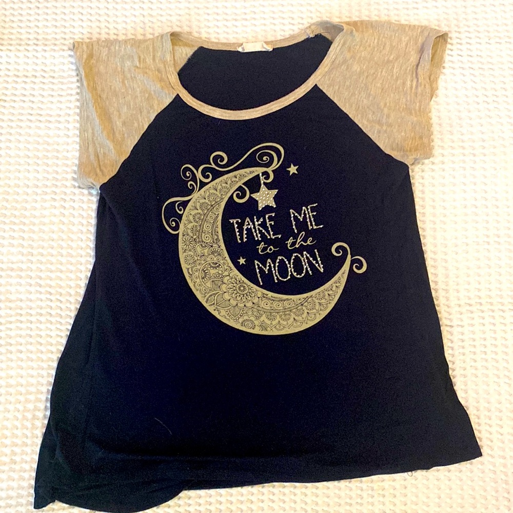 *5 for $20!* French Pastry Size Large celestial top with rhinestones sparkle